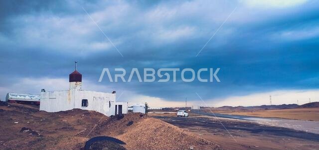A rainy day at makkah desert, saudi arabia A rainy day at makkah desert, saudi arabia