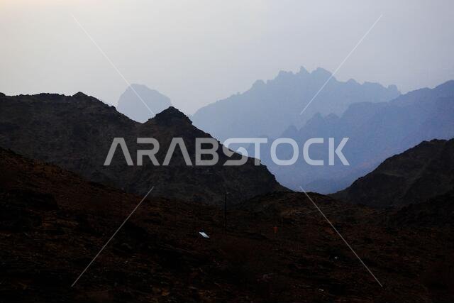 Al Hada Mountains landscapes near Taif, Western Saudi Arabia