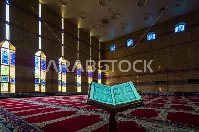 The Holy Quran inside the Mosque. Dammam Masjid, Saudi Arabia