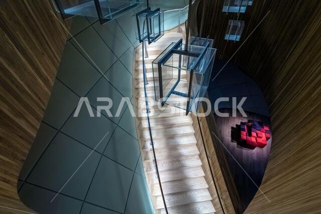 Inside of King Abdulaziz Center for World Culture (Ithra) City :Dammam, Country : Saudi Arabia. January 31 2020.