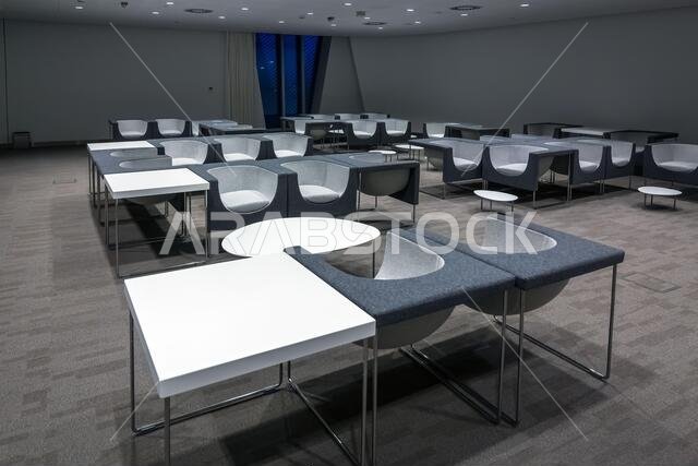 Inside of King Abdulaziz Center for World Culture (Ithra) City :Dammam, Country : Saudi Arabia. January 31 2020.