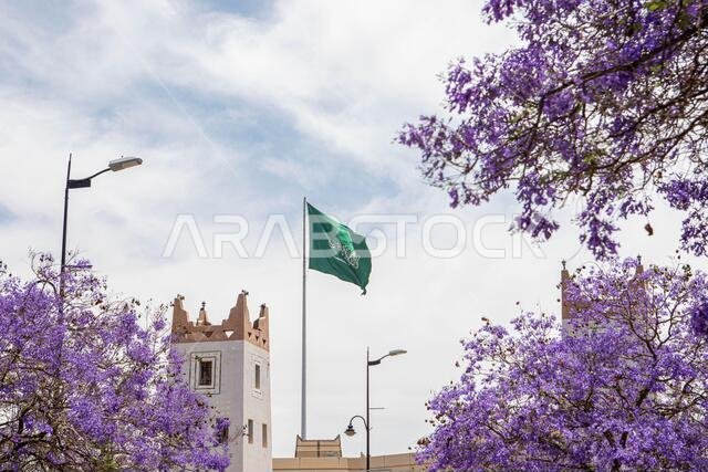 أبها، المملكة العربية السعودية – 1 أبريل 2021: شارع الفن