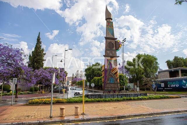Abha, Saudi Arabia – April 1st 2021: Art Street