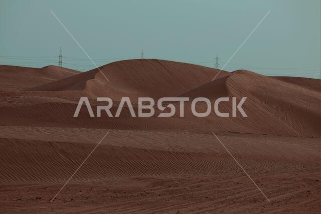 beautiful view of arabian desert Sand dunes from saudi arabia
