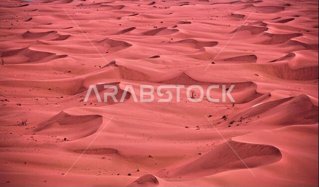 red sand dunes empty quarter saudi arabia