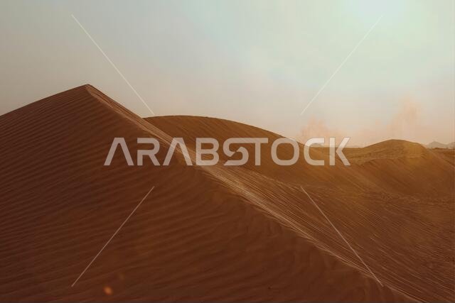 beautiful view of arabian desert Sand dunes from saudi arabia