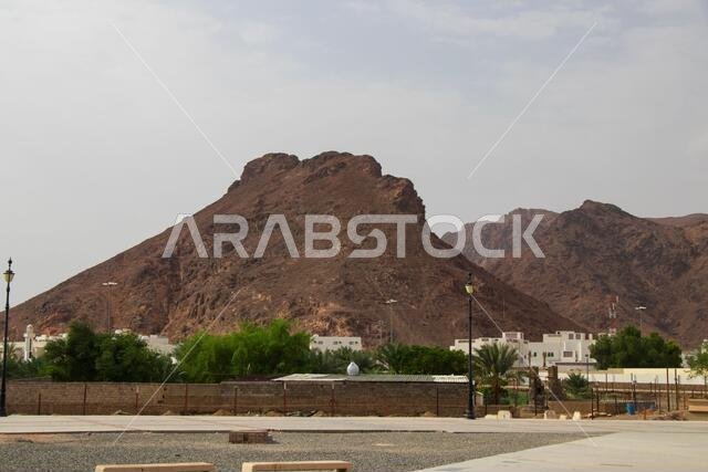 جبل أحد. حيث دارت معركة أحد في المدينة المنورة. يُعدّ هذا الجبل أحد المواقع التاريخية في الإسلام. استشهاد أحد