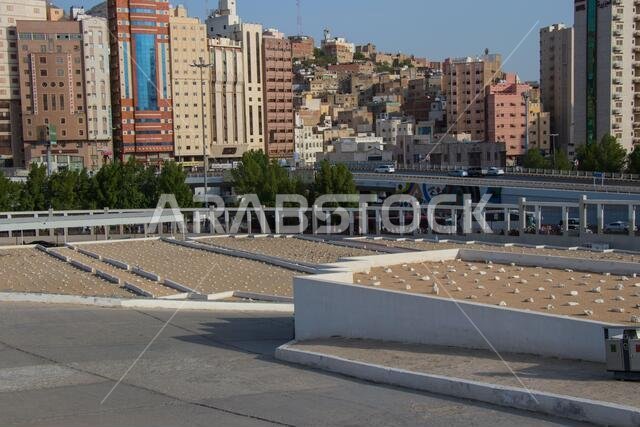 Jannat al-Mualla Cemetery in Mecca. Old Muslim graveyards i