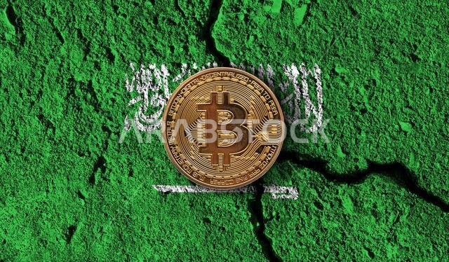 عملة بيتكوين الرقمية المشفرة عليها علم السعودية ممزق. قيود العملات الرقمية المشفرة عملة بيتكوين الرقمية المشفرة عليها علم السعودية ممزق. قيود العملات الرقمية المشفرة