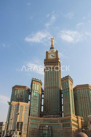 Mecca Clock Tower. Abraj Al-Bait in Mecca - Saudi Arabia: 24 August 2018