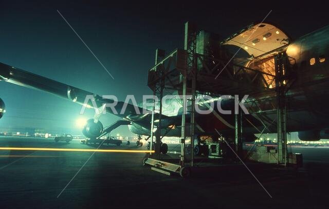 Gulf War One:  Military supplies arriving at daharan air base     Photograph byy Dennis Brack. bb78