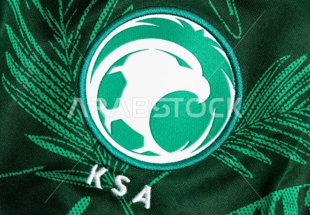 صورة مقربة لزي المنتخب السعودي لكرة القدم لعام 2021.