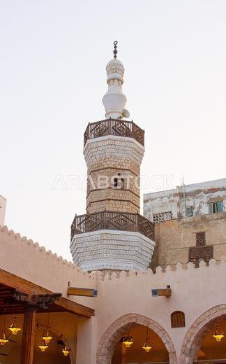 Old Arabian wooden house on the historical city in Al-balad, Jeddah