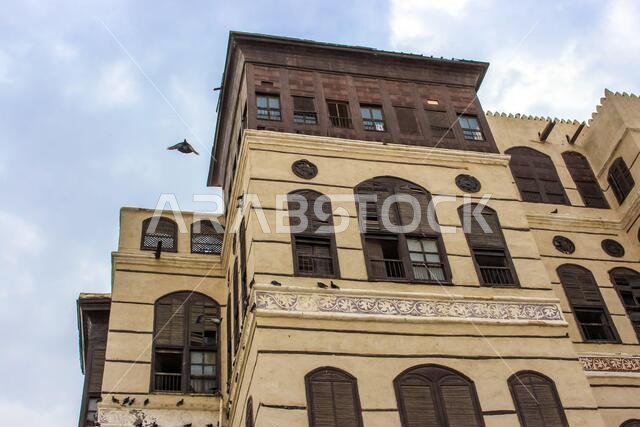 Old Arabian wooden house on the historical city in Al-balad, Jeddah