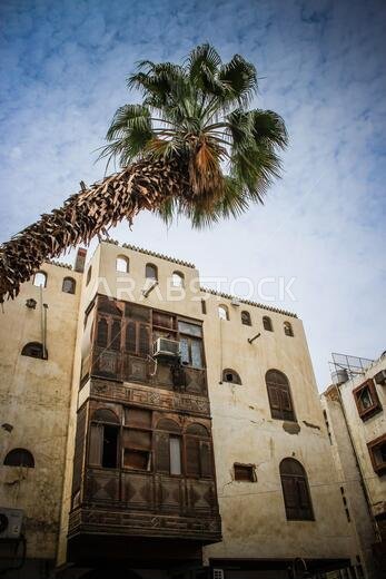 منزل خشبي عربي قديم في المدينة التاريخية في البلد، جدة