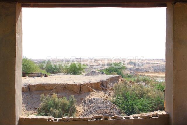 بحيرة صحراوية في الطائف بالمملكة العربية السعودية