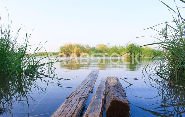 desert lake in taif saudi arabia