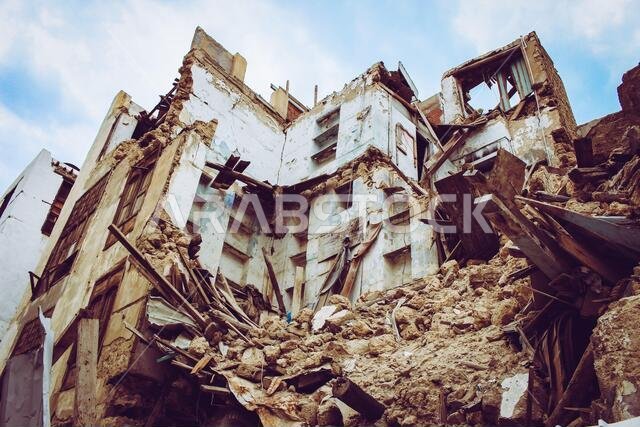 Old Arabian wooden house on the historical city in Al-balad, Jeddah