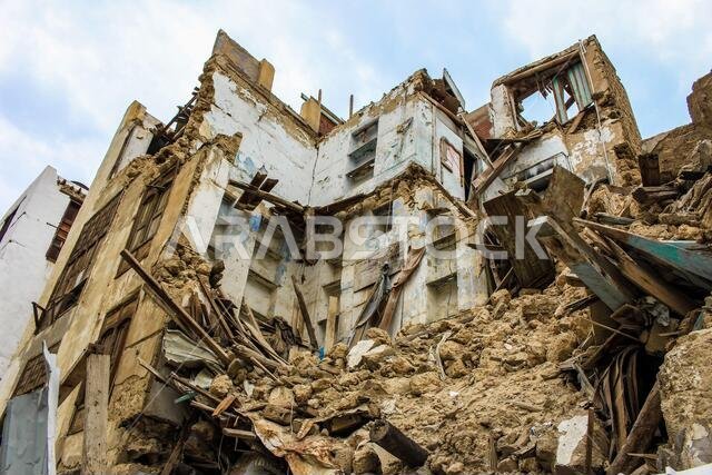 Old Arabian wooden house on the historical city in Al-balad, Jeddah