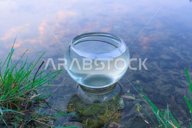 desert lake in taif saudi arabia