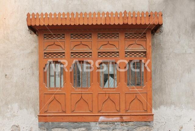 Old Arabian wooden house on the historical city in Al-balad, Jeddah