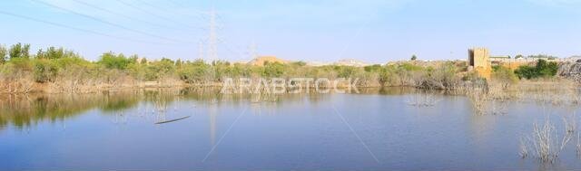 desert lake in taif saudi arabia