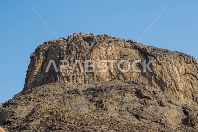 جبل النور. منظر رائع لقمة جبل النور، حيث يقع كهف حراء.