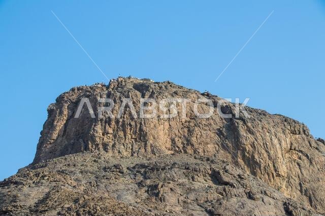 جبل النور. منظر رائع لقمة جبل النور، حيث يقع كهف حراء.