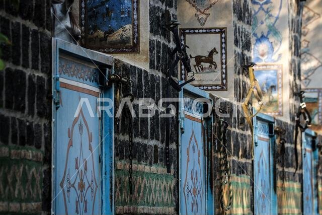 نسيج جدار من الطوب القديم في مدينة جدة التاريخية
