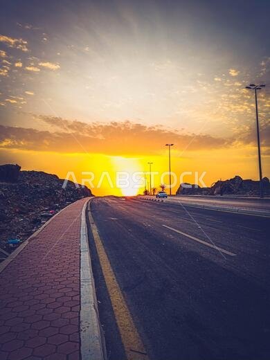 saudi arabian desert road