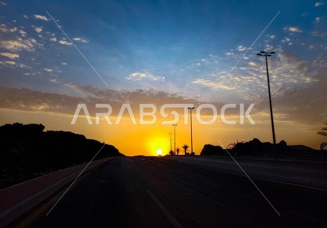 saudi arabian desert road
