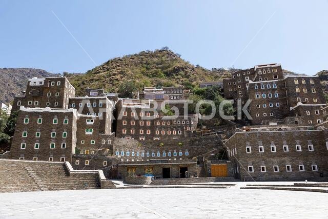 Rijal Almaa is a heritage village located in Asir Region, Saudi Arabia. It locates 45 km away from Abha.