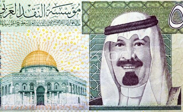 Saudi Arabia 50 riyals banknote 2007, The Saudi riyal is the currency of Saudi Arabia, selective focus of Saudi kingdom fifty riyals cash