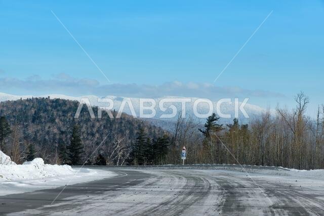 Sunset among the mountains on the road Lidoga-Vanino Khabarovsk territory