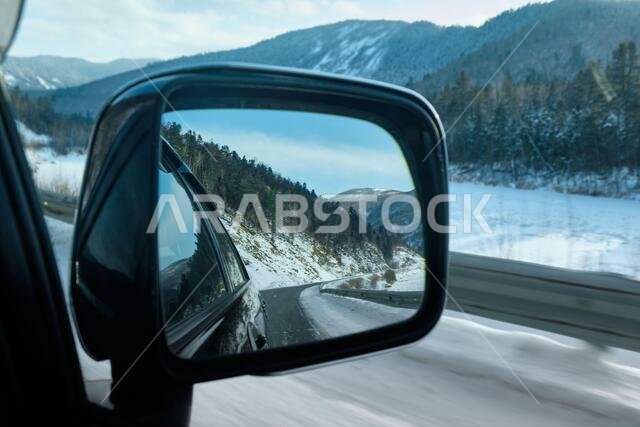 Sunset among the mountains on the road Lidoga-Vanino Khabarovsk territory