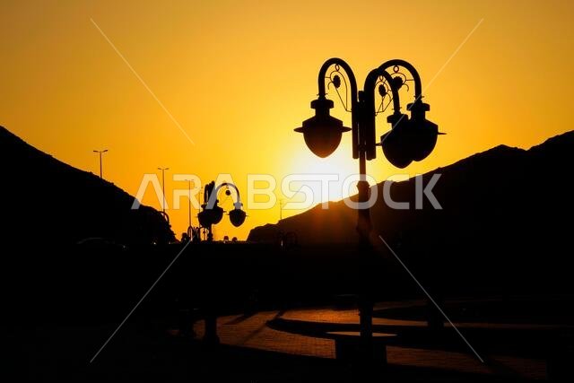 sunset  with jeddah landscapes