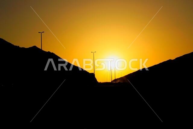 sunset  with jeddah landscapes