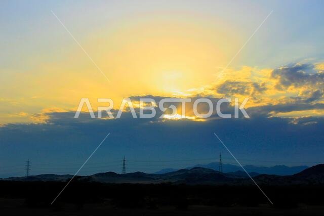 sunset  with jeddah landscapes