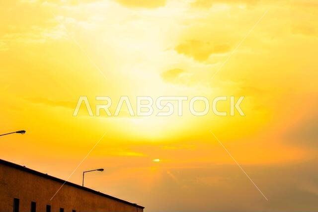sunset  with jeddah landscapes