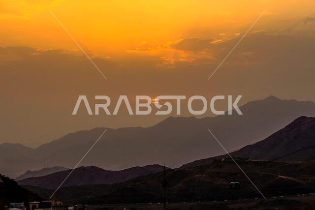 sunset  with jeddah landscapes