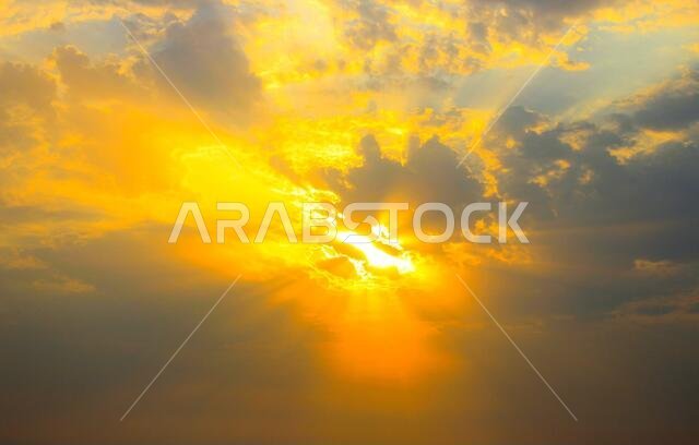 sunset  with jeddah landscapes