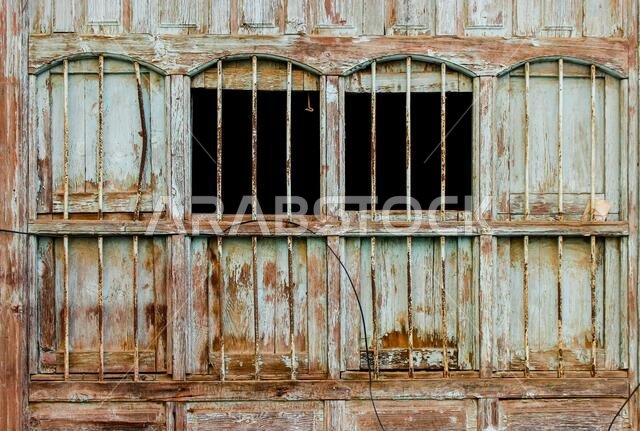old wood door texture in historical city jeddah