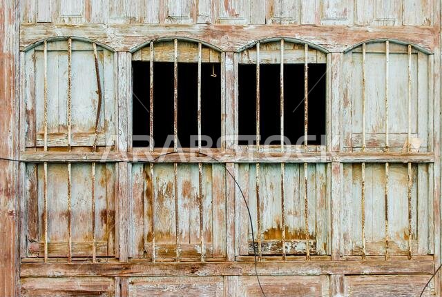 old wood door texture in historical city jeddah