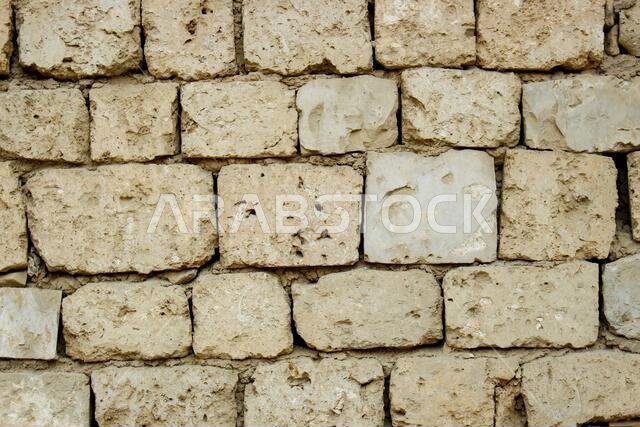 old wrick wall texture in historiocal city jeddah
