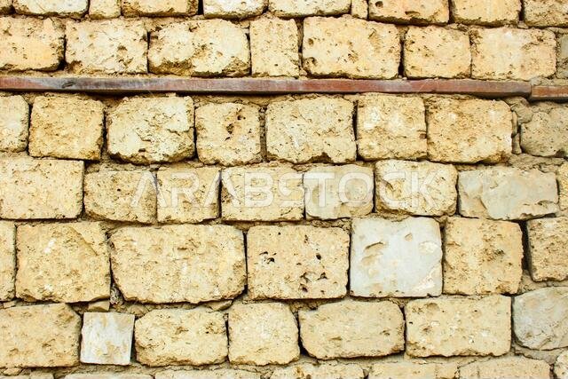 old wrick wall texture in historiocal city jeddah