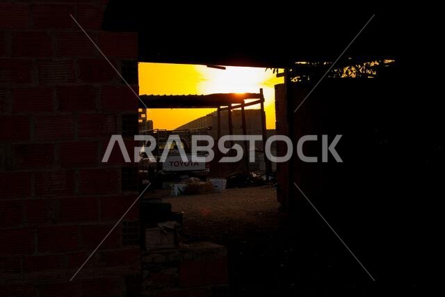 sunset  with jeddah landscapes