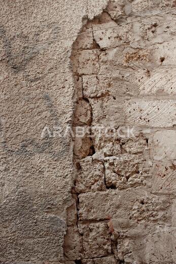 old wrick wall texture in historiocal city jeddah