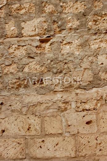 old wrick wall texture in historiocal city jeddah