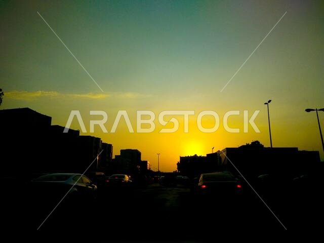 sunset  with jeddah landscapes