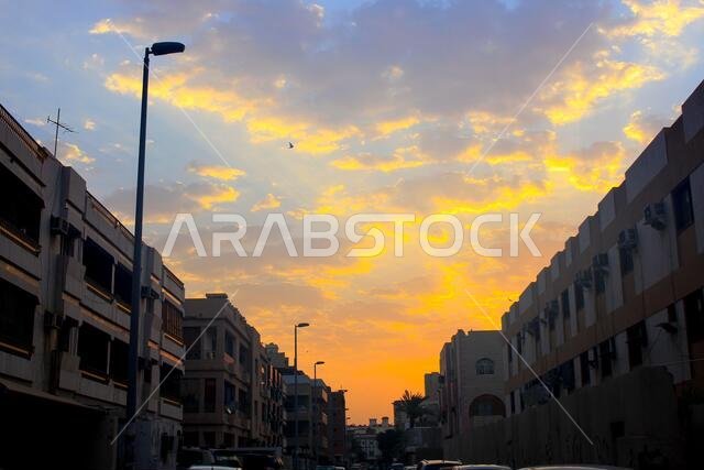 sunset  with jeddah landscapes